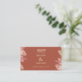 D'accompagnement 3,5 x 2 carte de boîtier Mariage RSVP - Terracotta (Debout devant)