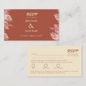 D'accompagnement 3,5 x 2 carte de boîtier Mariage RSVP - Terracotta (Devant / Derrière)