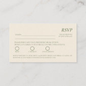 D'accompagnement 3,5 x 2 RSVP Mariage - Carte Sage Green (Dos)