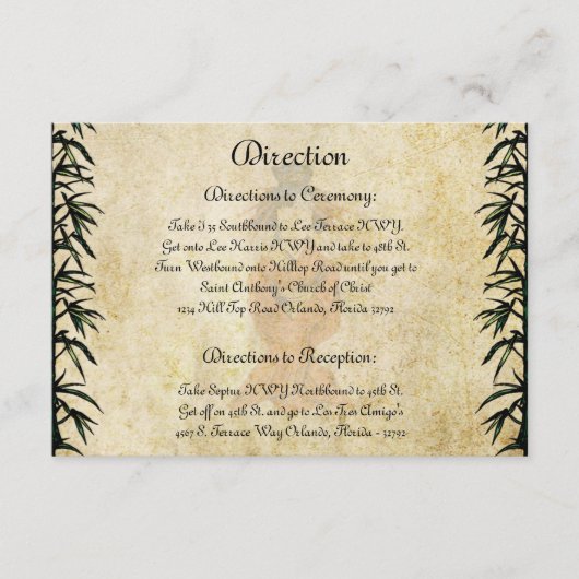 D'accompagnement 3,5 x 5 Carte de direction Geisha (Devant)