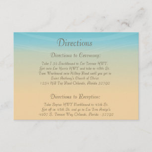 D'accompagnement 3,5 x 5 Carte de direction Ocean Beach Shore Seash
