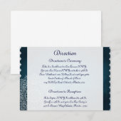 D'accompagnement 3,5 x 5 Carte de direction Profond Marocain Bleu (Devant / Derrière)