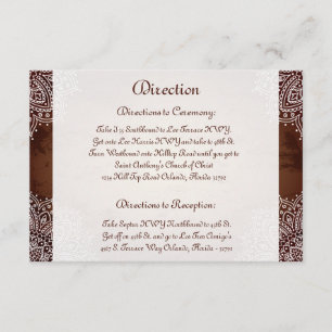D'accompagnement 3,5 x 5 Carte de direction Profond Marocain Brown