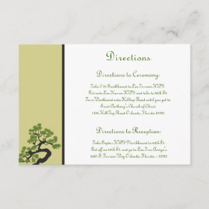D'accompagnement 3,5 x 5 Direction Carte Japonaise Vert Bonsai Arbr