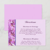 D'accompagnement 3,5 x 5 Direction Carte Orchidées violettes sur la (Devant / Derrière)
