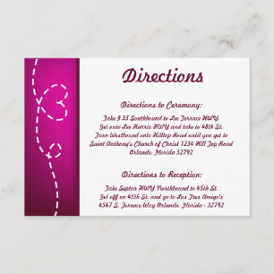 D'accompagnement 3,5 x 5 Direction Carte Papier Plan Violet BG