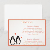 D'accompagnement 3,5 x 5 Direction Carte Penguin Love (Devant / Derrière)