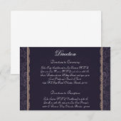 D'accompagnement 3,5 x 5 Direction Carte Propre Violet Damas (Devant / Derrière)