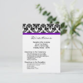 D'accompagnement 4x5 Carte de direction Black Damask Purple Recepti (Debout devant)