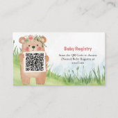 D'accompagnement Adorable fille en peluche Ours QR Code Carte d'enr (Devant)
