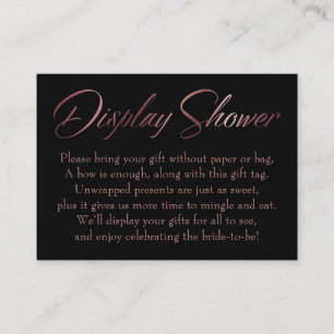 D'accompagnement Afficher Douche Rose Gold sur Carte à Tag Insert N