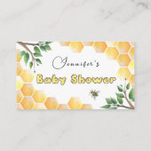 D'accompagnement Afficher la carte d'insertion de Baby shower (Dos)