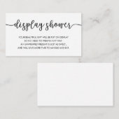 D'accompagnement Afficher la carte d'insertion de Baby shower (Devant / Derrière)