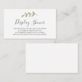 D'accompagnement Afficher la carte d'insertion de Baby shower (Devant / Derrière)