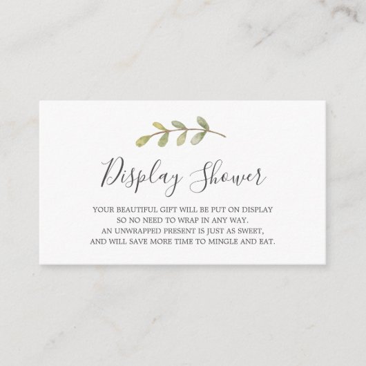 D'accompagnement Afficher la carte d'insertion de Baby shower (Devant)