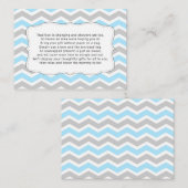 D'accompagnement Afficher la carte d'insertion du baby shower, pas  (Devant / Derrière)