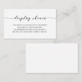 D'accompagnement Afficher la carte d'insertion pour bébé douche (Devant / Derrière)