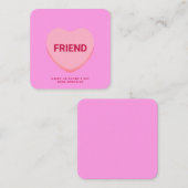 D'accompagnement Ami conversation rose coeur Valentines Carte de jo (Devant / Derrière)