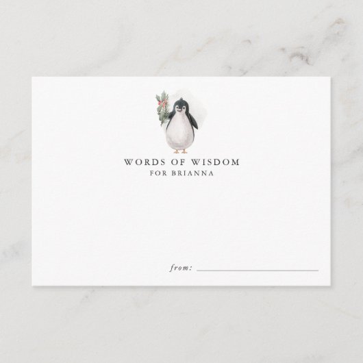 D'accompagnement Amis d'hiver | Carte de conseil de Baby shower de  (Devant)