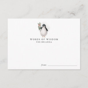 D'accompagnement Amis d'hiver Carte de conseils pour Baby Shower