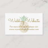 D'accompagnement Ananas Aloha Mariage Carte Site Web Insérer (Devant)