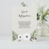 D'accompagnement Anémones peintes - carte d'information (Debout devant)