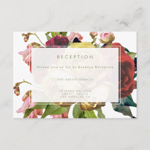 D'accompagnement Anglais Garden Rose Vintage Mariage Carte de récep