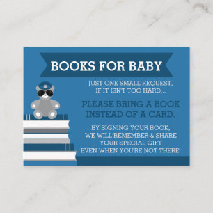 D'accompagnement Apportez Une Carte De Livre, Baby shower De Police