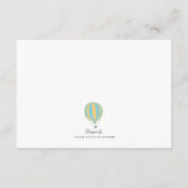 D'accompagnement Apportez une carte d'insertion de ballons à air ch (Dos)