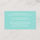 D'accompagnement Aqua et Grandes Blances avec Scrolls Or Carte d'in (Dos)