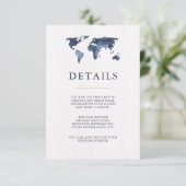 D'accompagnement Aquarelle bleue sur fond blanc | Carte du monde Dé (Debout devant)