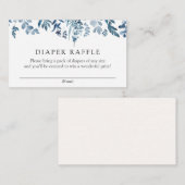 D'accompagnement Aquarelle Blue Flowers Diaper Carte d'insertion de (Devant / Derrière)