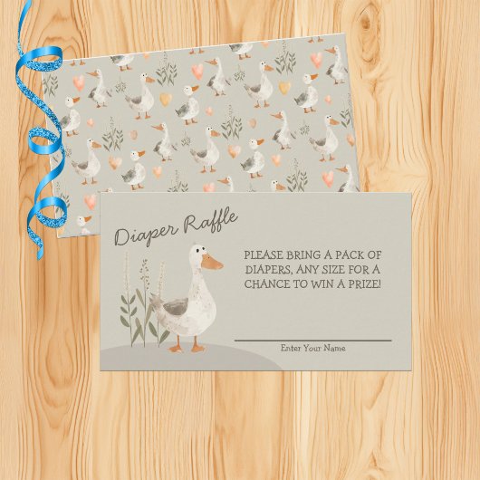 D'accompagnement Aquarelle Goose Diaper Raffin - Carte de boîtier