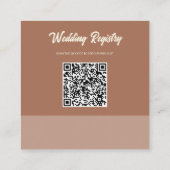 D'accompagnement Arch Style Nature Mariage QR Code Carte de boîtier (Dos)