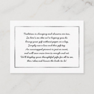 D'accompagnement Argent Display carte d'insertion de douche nuptial