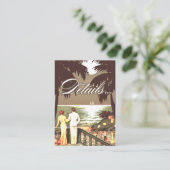 D'accompagnement Art Deco Beach Détails Carte d'enregistrement (Debout devant)