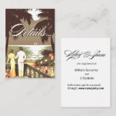 D'accompagnement Art Deco Beach Détails Carte d'enregistrement (Devant / Derrière)