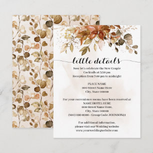 D'accompagnement Automne Feuillage Mariage Insertion Carte