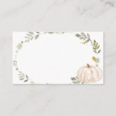 D'accompagnement Automne Floral Citrouille Green - Carte de rabat (Dos)