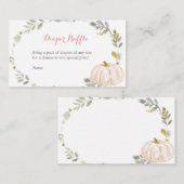 D'accompagnement Automne Floral Citrouille Green - Carte de rabat (Devant / Derrière)