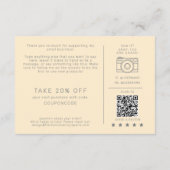 D'accompagnement AVERY Carte de remerciement commande jaune beurre (Dos)