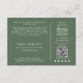 D'accompagnement AVERY Rustique Carte de Remerciement pour Commande (Dos)