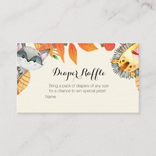 D'accompagnement Baby shower animal rustique - Carte de rousseur de (Devant)