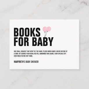 D'accompagnement Baby shower Balloon Rose Apportez Une Carte De Dem