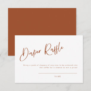 D'accompagnement Baby shower Bohème en terre cuite Carte de rabat