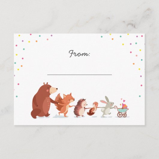D'accompagnement Baby shower cadeau poème insert carte Bois (Devant)