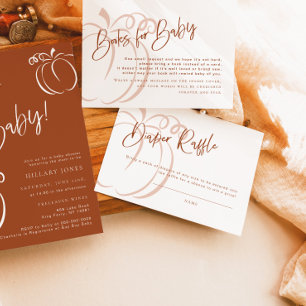 D'accompagnement Baby shower Citrouille de la carte à pain Terracot