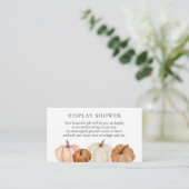 D'accompagnement Baby shower citrouille  écran douche carte d'inser (Debout devant)