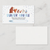 D'accompagnement Baby shower de bois Déchets Carte Raffin Garçon Bl (Devant / Derrière)