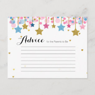 D'accompagnement Baby shower de carte conseil Twinkle Pink blue